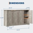 thumbnail image 4 of Fluted Sideboard Buffet Cabinet with Storage, Accent Modern Credenza with 4 Doors, Adjustable Shelves, Media Console Mid Century Storage Cabinet for Living Room Entryway, 4 of 7