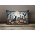 thumbnail image 3 of Carolines Treasures DAC2223PW1216 16 x 12 in. Unisex Black Cat Spooky Halloween Fabric Decorative Pillow, 3 of 4