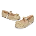 thumbnail image 4 of Kushyshoo Girl's Gold Glitter Ballet Flats Soft Mary Jane Dress Party Shoes Non-Slip 9M, 4 of 7