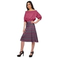 thumbnail image 2 of Moomaya Jupe Imprimée pour Femmes Poly Spandex Tenue Décontractée Été Jupe pour Filles, 2 of 5