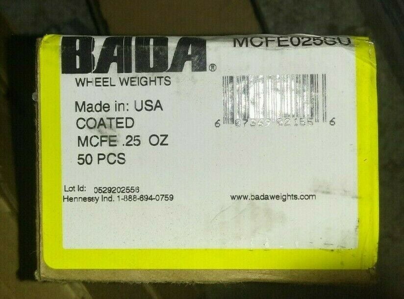 (2 BOXES OF 50) BADA MCFE .25OZ WHEEL WEIGHT