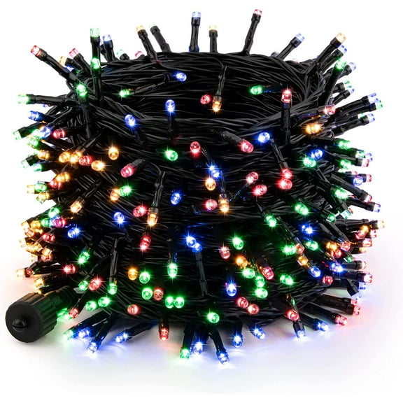 Sinhoon Christmas Lights 300LEDs String Lights 99FT Fairy Twinkle String Lights 8 Modes Waterproof Plug-in Decorative Lights for Christmas Tree Patio Yard Holiday Party Room Colorful