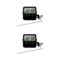 thumbnail image 2 of Inteprter Termómetro para barbacoa 0,1 ℃ ℃/℉ Medidor de temperatura de alimentos para cocinar Cocina 304 Sonda de acero inoxidable Medidor de carne Type1 NO1 Inteprter CBP214118, 2 of 5
