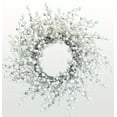 thumbnail image 7 of 24 Inch Winter Front Door Wreath Pearl White and Silver Berry Christmas Wreath Metallic Effect Winter Berry Wreath for Front Door Wall Window Hanging Christmas Decoration Home Decor, 7 of 7