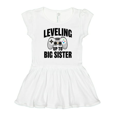 

Inktastic Leveling Up to Big Sister Girls Toddler Dress