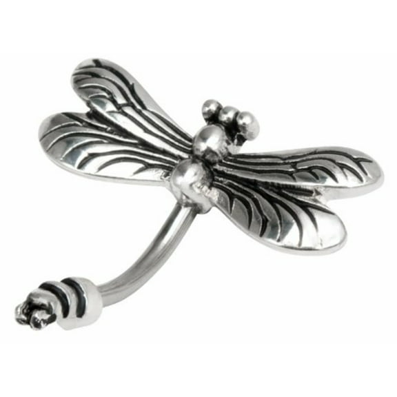 Belly Button Ring Navel Split Dragonfly 14 Gauge Split