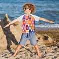 thumbnail image 3 of FORMRS Boys Rash Guard Short Sleeves Swim Shirt Quick Dry UPF 50+ Sun Protection, Sizes 3-12T, Colorful Jars, 3 of 6