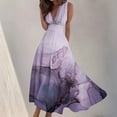 thumbnail image 1 of Fankiway Robe Longue Sans Manches à Col en V Imprimée Mode Printemps/été pour Femmes Robes de Plage Grande Taille pour Femmes, 1 of 5