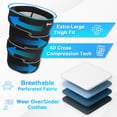thumbnail image 4 of Plus Size Thigh Compression Wrap for Lymphedema & Swelling Relief, Adjustable Thigh Sleeve for Circulation & Muscle Recovery, Support for Men and Women (Short, 3XL), 4 of 10