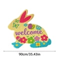 thumbnail image 3 of Easter Indoor Carpet for Entryway Living Room and Hallway - Cozy Velvet Non- Decorative Rug with Rabbit Motif for Family Activities, 3 of 6
