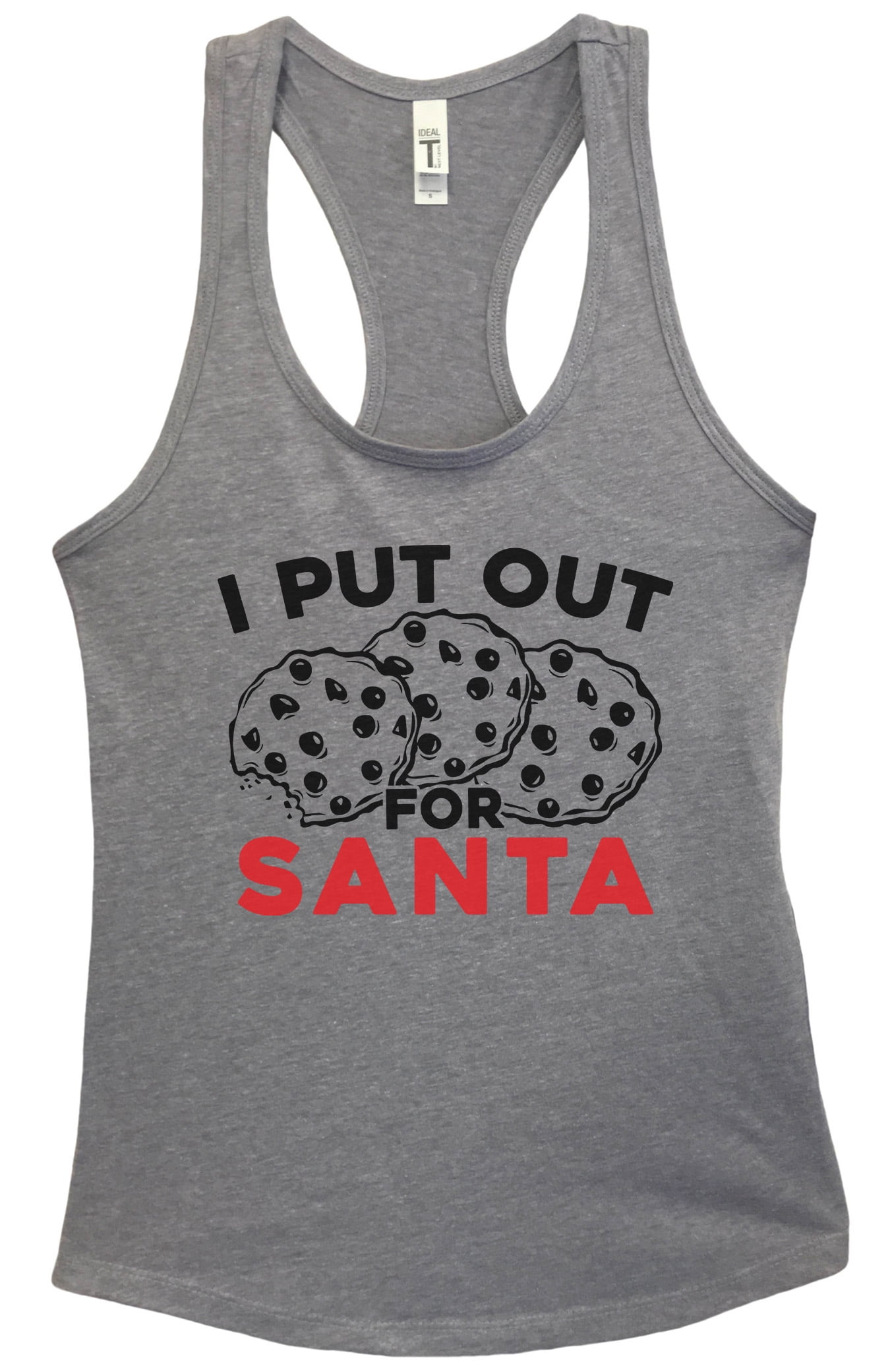 Funny Threadz Women’s Christmas Tank Top “I Put Out For Santa” Funny