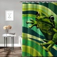 thumbnail image 2 of Orinice Shower curtain set, bathroom shower curtain set, banana leaf frog, shower curtain 60x72, 2 of 7