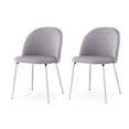 thumbnail image 2 of Meelano 60-C-NVY M60 Modern Velvet Chair - Chrome & Navy, Set of 2, 2 of 7