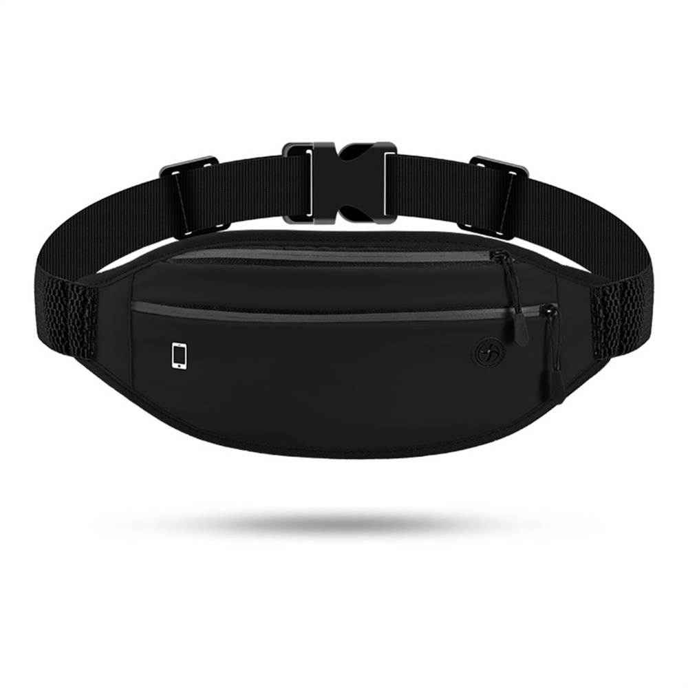 Ultra Slim Running Belt Fanny Pack with Textural PU Adjustable Strap