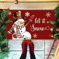 thumbnail image 6 of PONPRNGY Xmas Snowman Merry Christmas Doormat, Winter Xmas Home Decor Low-Profile Switch Rug Door Mat Floor Mat for Indoor Outdoor 15x23 Inch, 6 of 6