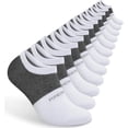 thumbnail image 2 of Mens No Show Socks Cotton Invisible Low Cut Ankle Socks 6-10/11-13 with Non Slip Grips 6 Pairs, 2 of 5