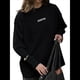 thumbnail image 3 of Camisetas de Larga Extragrandes para Mujer 2025, Camisetas Básicas de Cuello Redondo, Tops de Otoño, Ropa Informal de Entrenamiento Y2K Negro S, 3 of 9