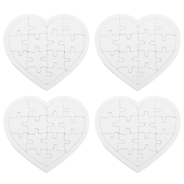 4 juegos de rompecabezas para colorear en blanco tablero de papel piezas de rompecabezas en blanco para dibujar para ninos Walmart en linea