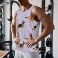 thumbnail image 5 of Goofa German Shepherd Dog Pattern Men's Workout Tank Top Slim-Fit Tank Quick Dry Fit Muscle Tank Top Beach Tank Top Bodybuilding Sleeveless T Shirt-XX-Large, 5 of 7