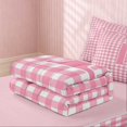 thumbnail image 5 of Erosebridal Delicate Satin Bow Ribbon Zipper Full Size Comforter Sets with Fitted Sheet and 2 Pillowcases, Romantic Floral Print Zipper Bedding Set for Girls, Pink Reversible, 5 of 7