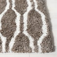 thumbnail image 4 of SAFAVIEH Barcelona Melinda Geometric Shag Area Rug, Silver/Ivory, 2' x 3', 4 of 12