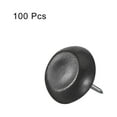 thumbnail image 3 of Uxcell Plastic Nail-On Furniture Glides 100Pcs 14.5mm Dia Table Chair Sofa Leg Floor Protectors Black, 3 of 5