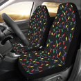 thumbnail image 2 of Christmas Light Pattern Print Design 04 Universal Fit Car Seat Covers, 2 of 2