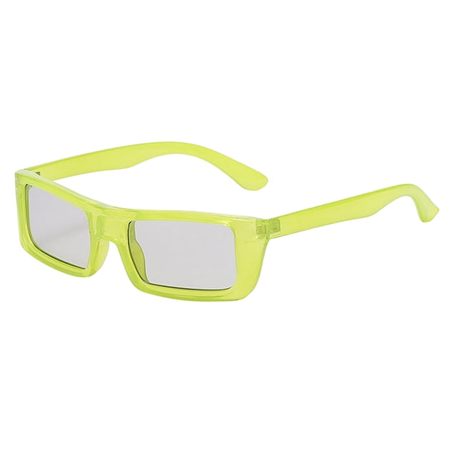 XASZHN Lunettes de Soleil Rétro Mode Unisexe Monture PC Lunettes de Soleil Carrées Vert_002 Taille Unique