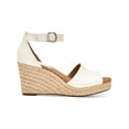 thumbnail image 4 of Style & Co. Womens Seleeney Faux Leather Open Toe Wedge Sandals, 4 of 5