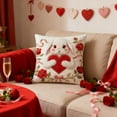 thumbnail image 4 of 18x18in Valentines Day Outdoor Decorations, Throw Pillow Cases Valentines Pillow Covers, Farmhouse Throw Pillow Covers, Valentine's Decorations Couch Pillow Cases, 4 of 6