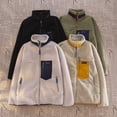 thumbnail image 2 of Chaqueta Unisex de lana de cordero adecuada para otoño e invierno, ligera, holgada, cómoda, versátil, gruesa, a la moda, chaqueta cálida a prueba de viento, 2 of 5