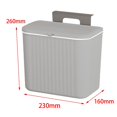 thumbnail image 3 of stanreset Kitchen Waste Compost Bin Multifunction Holder for Cabinet Door Countertop Grey 7L, 3 of 9