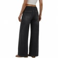 thumbnail image 4 of Sentmoon Jeans à Jambe Grand pour Femmes Taille Haute Taille Mi-Haute Coupe Ajustée Jeans à Jambe Grand Mode Décontractée Tendance Style Moderne Confortable Pantalon en Denim Classique Élégant Tenue de Tous les Jours pour la Mode de Rue, 4 of 7