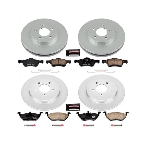 Front and Rear Brake Pad and Rotor Kit - Compatible with 2005 - 2007 Ford Escape 2006