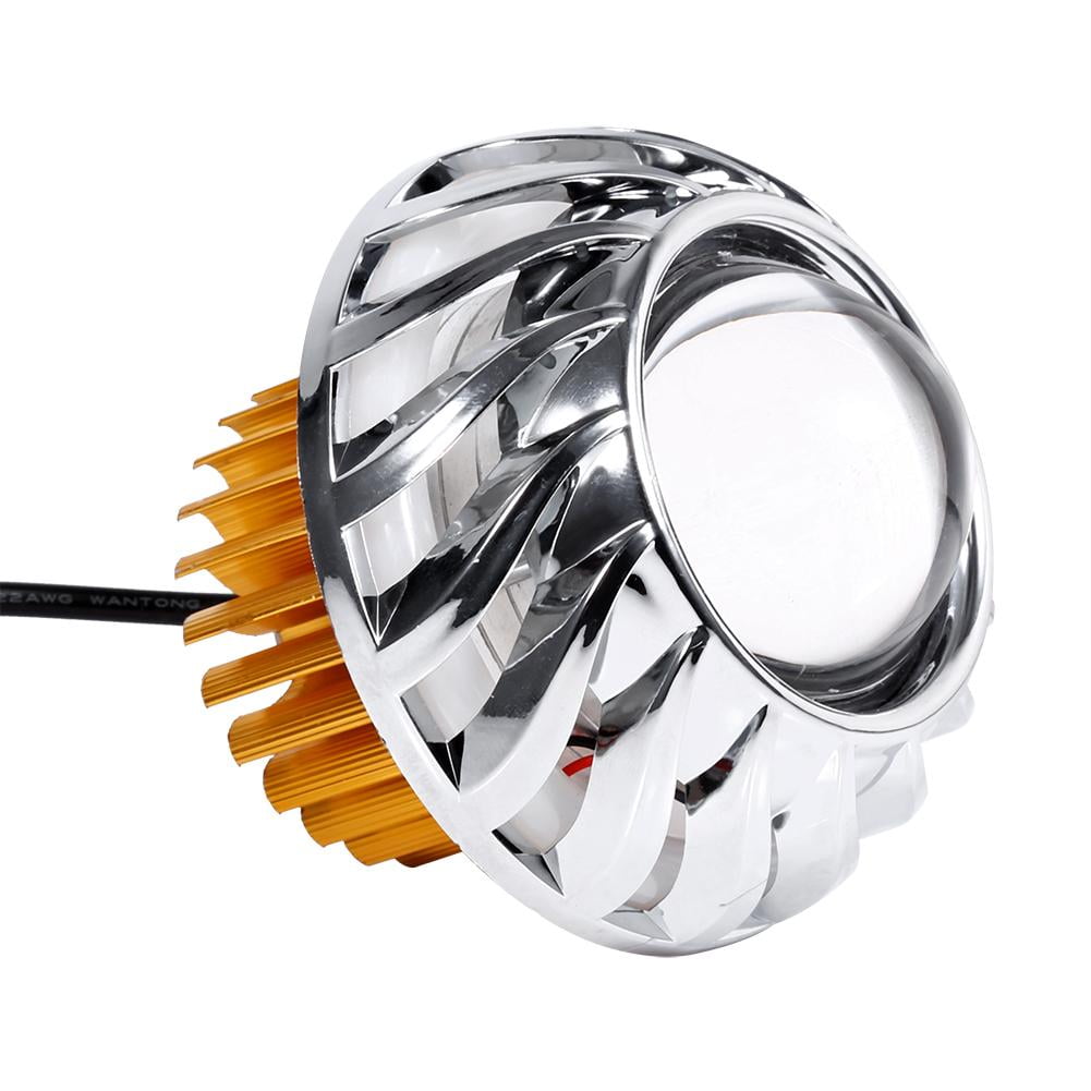 Ccdes Motorcycle Headlight LED Projector Lens Dual Halo Angel Devil Eye