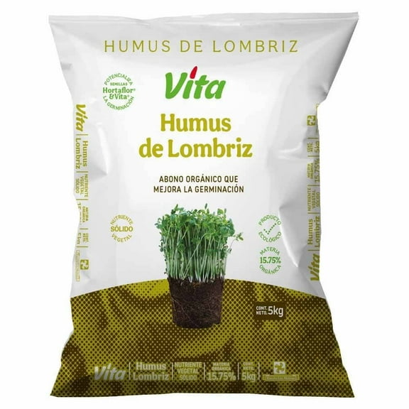 Humus de Lombriz Vita Rancho Los Molinos Abono 5 kg