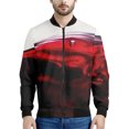 thumbnail image 3 of Chaquetas con estampado 3D de copas de vino de dibujos animados para hombre, sudadera de manga larga de gran tamaño, ropa de calle, chaqueta bomber informal con cremallera, abrigo, 3 of 5