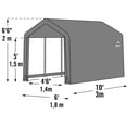 thumbnail image 3 of Shed-in-a-Box 6 x 10 x 6 ft. 6  Gris, 3 of 9