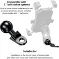 thumbnail image 6 of 2pc 1 Inch Ball Head Navigation Mounting Bracket Rearview Mirror Base for Ram Bracket/Mobile Phone Bracket,2 x Navigation mounting bracket,Black, 6 of 6