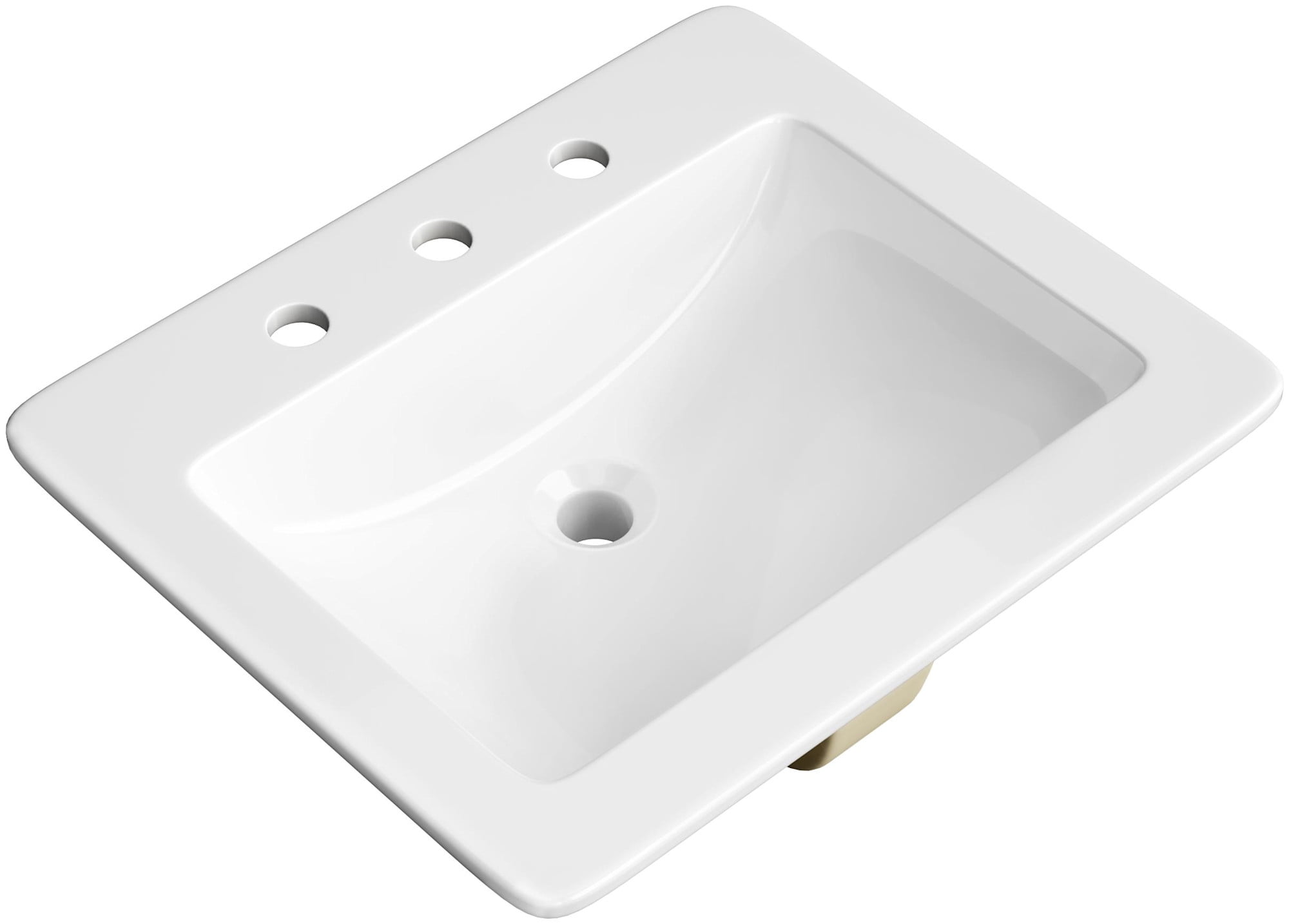 Open Box Proflo Pf21188 Hoffman 21" Rectangular Vitreous China Drop In Bathroom Sink - White
