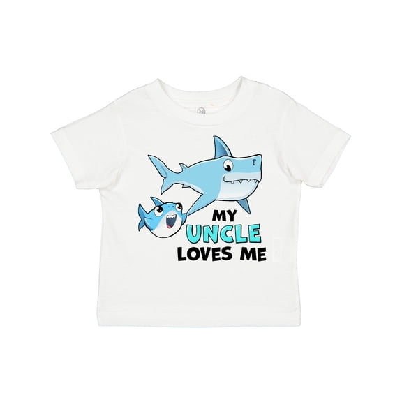 Inktastic My Uncle Loves Me with Cute Sharks Boys or Girls Toddler T-Shirt