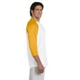 thumbnail image 3 of Champion Men's Raglan Baseball T-Shirt, White/Gold, XX-Large, 3 of 3