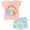 Pink / blue, variant on CoComelon JJ Toddler Girls T-Shirt and French Terry Shorts Outfit Set Infant to Toddler