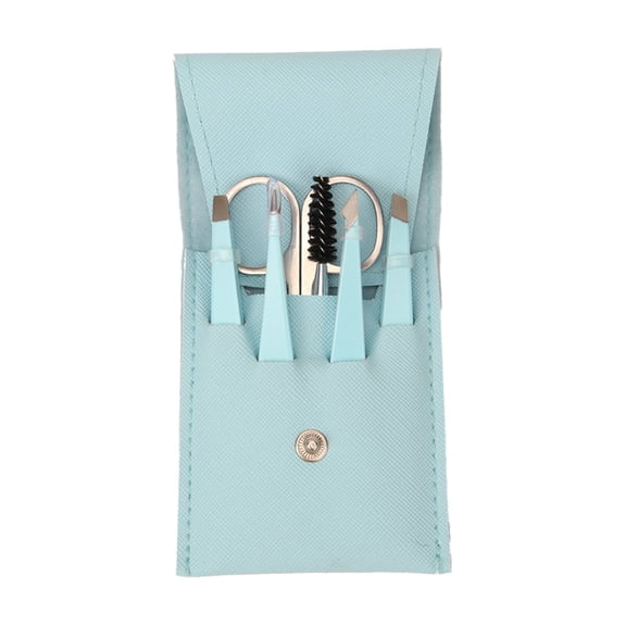 EXLEAF 2026 New 6Pcs Tweezers Multi-Purpose Functionality Tweezer Compact and Portable Tweezers for Women Blue for Personal Grooming Eyebrows Beauty Travel First Aid Daily Use.