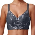 thumbnail image 2 of Ahuyic Womens Bra,Summer Plus Size Bra,Ladies Comfortable Breathable No Steel Lace Gathering Adjustment Lift Bra Womens Underwear,Black,S, 2 of 5