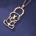 thumbnail image 2 of Rose Gold Palestine Boy'S Back Necklace Pendant, 2 of 5