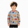 thumbnail image 5 of 2-3 Years Toddler Boys Crewneck Sweatshirt Long Sleeved Top Cute Car Print Outfits Fall Winter Clothes for 12 Months 2t 3t 4t 5t 6t 7t Children, 5 of 6