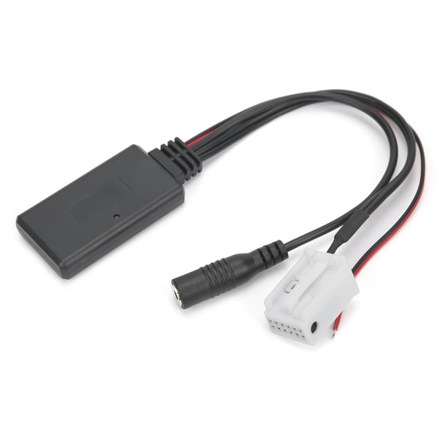 Conector de Radio de Coche de 12 Pines RD4 Bluetooth Música AUX Cable de Audio Inalámbrico Manos Libres Adaptador de Micrófono Conector de Audio Automático Apto para Peugeot Eotvia No