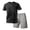Black-B-30507aa, variant on Mens Short Sets Summer Outfits T Shirt & Shorts Set Workout Running Gym Men's Short Sleeve Tracksuit Red XL