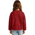 thumbnail image 5 of Grblisyd Girls Cardigan Comfy Kids Button Down Long Sleeve School Uniform Sweaters Cute Print Fall Winter Warm Jacket, 5 of 6